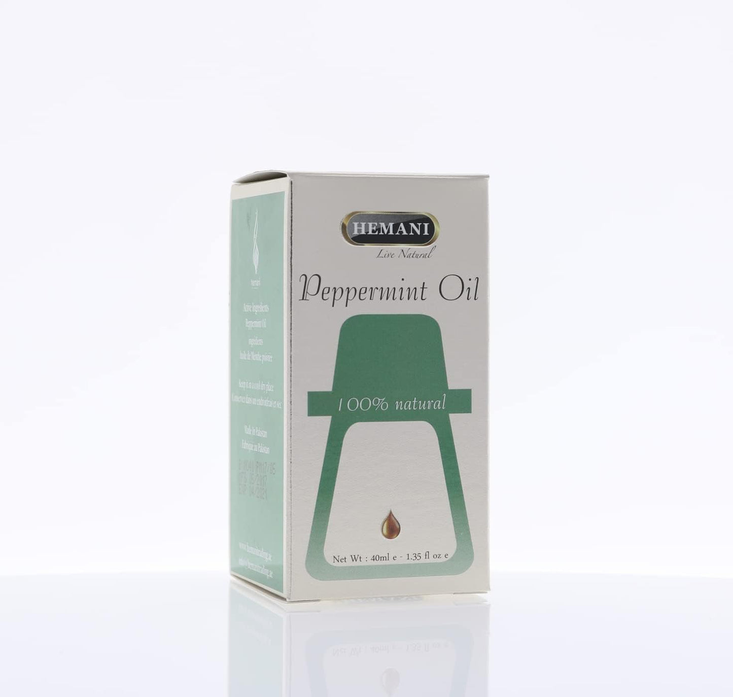 Hemani Premium Peppermint Oil 40 ML - 100% Pure Essential Oil for Aromatherapy, Relaxation, and Refreshment