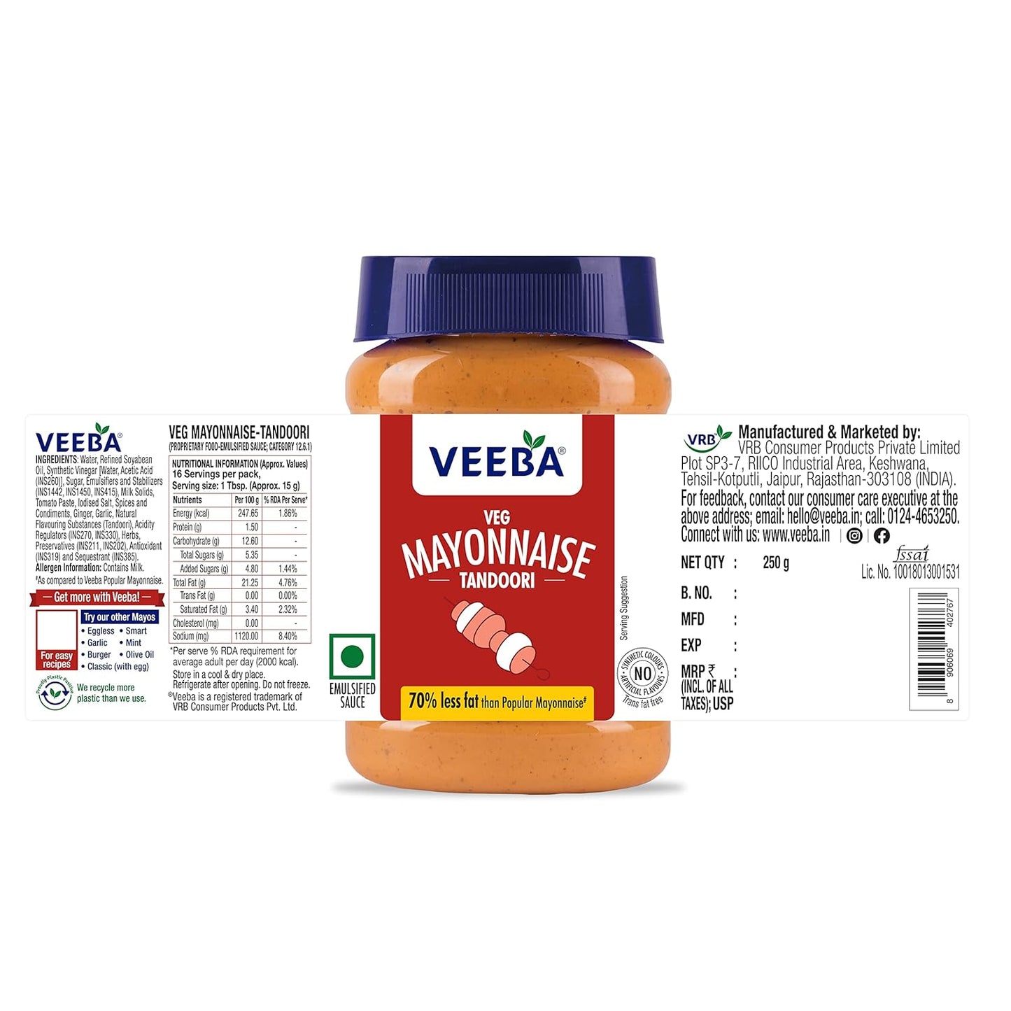 Veeba Tandoori Mayonnaise 275gm