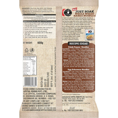 Ching'S Just Soak Whole Wheat Hakka Noodles 600 gm