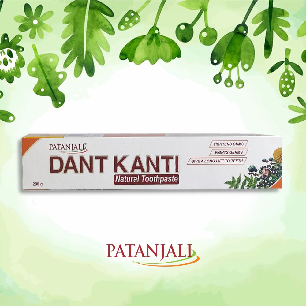 Patanjali Dant Kanti Toothpaste(Pack of 5 - 200g each) by Patanjali - Bath & Shower