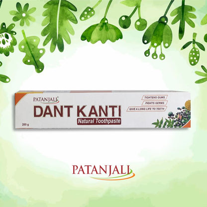 Patanjali Dant Kanti Toothpaste(Pack of 5 - 200g each) by Patanjali - Bath & Shower