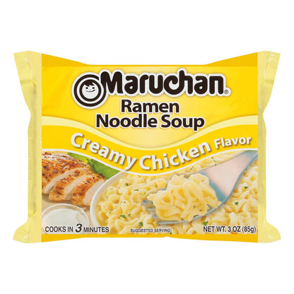 Maruchan Ramen Creamy Chicken Flavor, 3 Oz, Pack of 24
