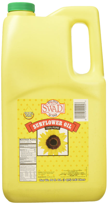 Great Bazaar Swad Sunflower Oil, 96 Ounce
