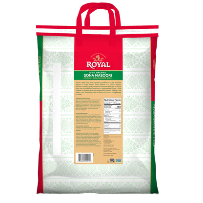 Royal Organic Sonamasuri Rice 20 lbs - Basmati Rice