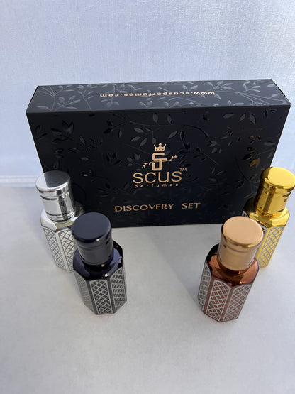 Discovery Set (4 X 12 ML) Perfumes - Rose, White Jasmine, Lily of Valley & Sandal