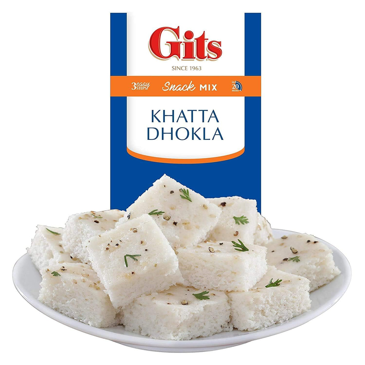 Gits Instant Mix Box - 600gm (Pack of 3 x 200gm) | Ready to Cook Indian Breakfast/Lunch/Dinner/Snack Meal | No Artificial Colors, Flavors, Preservatives, 100% Vegetarian, Easy Recipe (Khatta Dhokla)