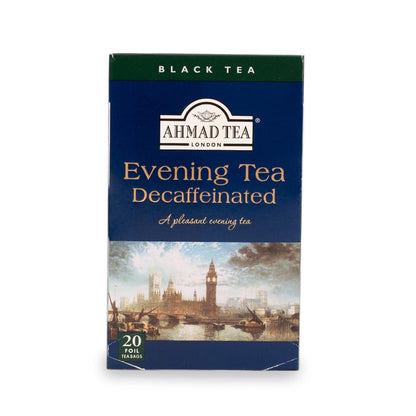 Ahmad Tea Black Tea, Decaffeinated Evening Teabags, 20 ct (Pack of 6) - Decaffeinated and Sugar-Free