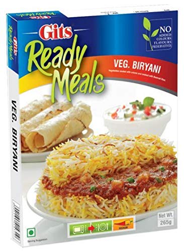 Gits Veg Biryani - (vegetables sauted with onions and cooked with basmati rice) - 265g - (pack of 3)