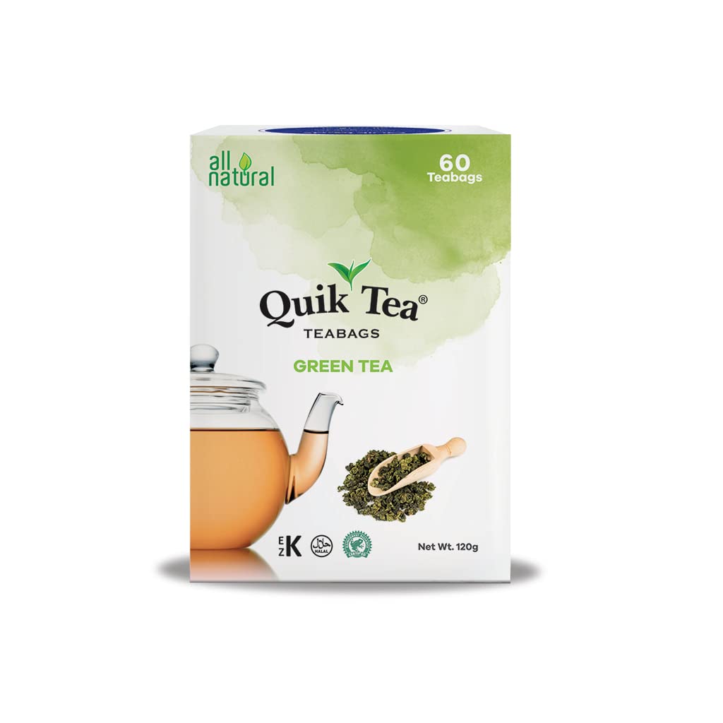 Quik Tea, Green Tea Bags, 60 Tea Bags