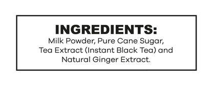 QuikTea Ginger Chai Tea Latte - 20 Count - All Natural Preservative Free Authentic Chai from Assam & Darjeeling