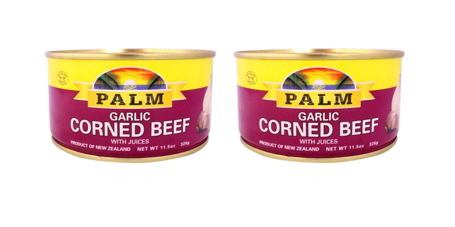 Palm Corned Beef Garlic Flavored with Juices 326g, 2 Pack