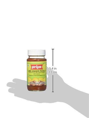 Priya Lime Ginger Pickle 300 gms - Indian Pickles