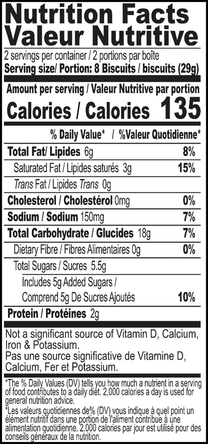 BRITANNIA Crackers 50 50 Sweet and Salty Biscuit 2.19oz (62g) - Delicious, Light & Crispy Grocery Cookies - Best Treat for Friends & Family (Pack of 6)