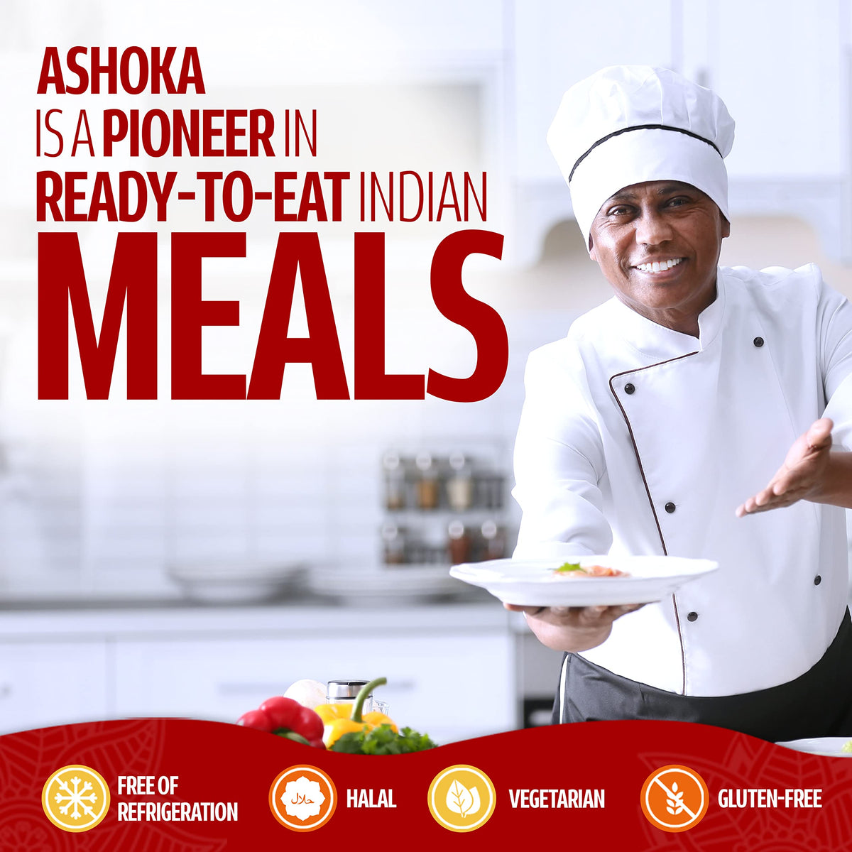 Ashoka Authentic Indian 1932, Vegetarian Beans Curry, Gluten-Free Ready to Heat Food, All Natural Everyday Dal Makhani, Great for Offices, Healthy Work Lunch, No Preservatives, Pack of 1