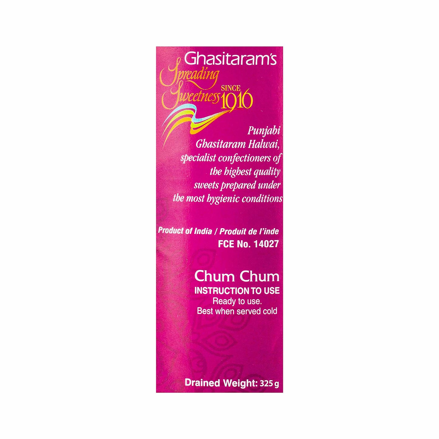 GHASITARAM'S Pure Chum Chum Tin, For Every Indian Traditional Festival, Famous Indian Sweets(1Kg)