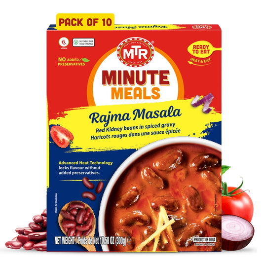 MTR Ready To Eat Rajma Masala Pack Of 10 (300 Gm Each)