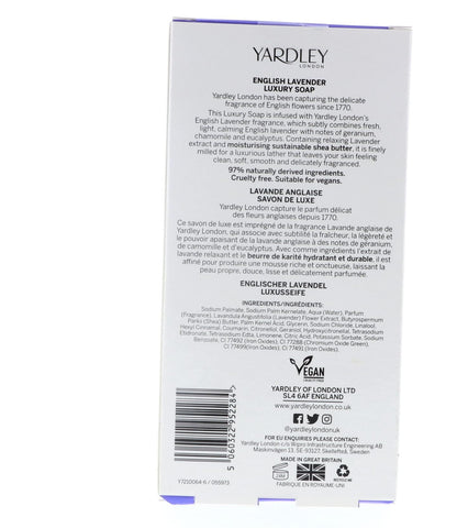 Yardley London Value Pack Luxury Soap 3x100g English Lavender