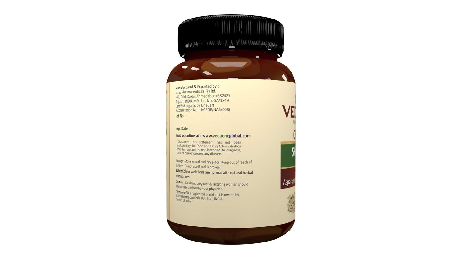 Vedaone USDA Organic Shatavari 750mg 60 Caplets