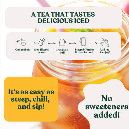 Ahmad Tea Black Tea, Mango Magic Teabags, 20 ct (Pack of 1) - Caffeinated & Sugar-Free