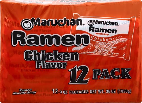 Maruchan Ramen Chicken Flavor Noodle Soup,(Pack of 12),3 oz each