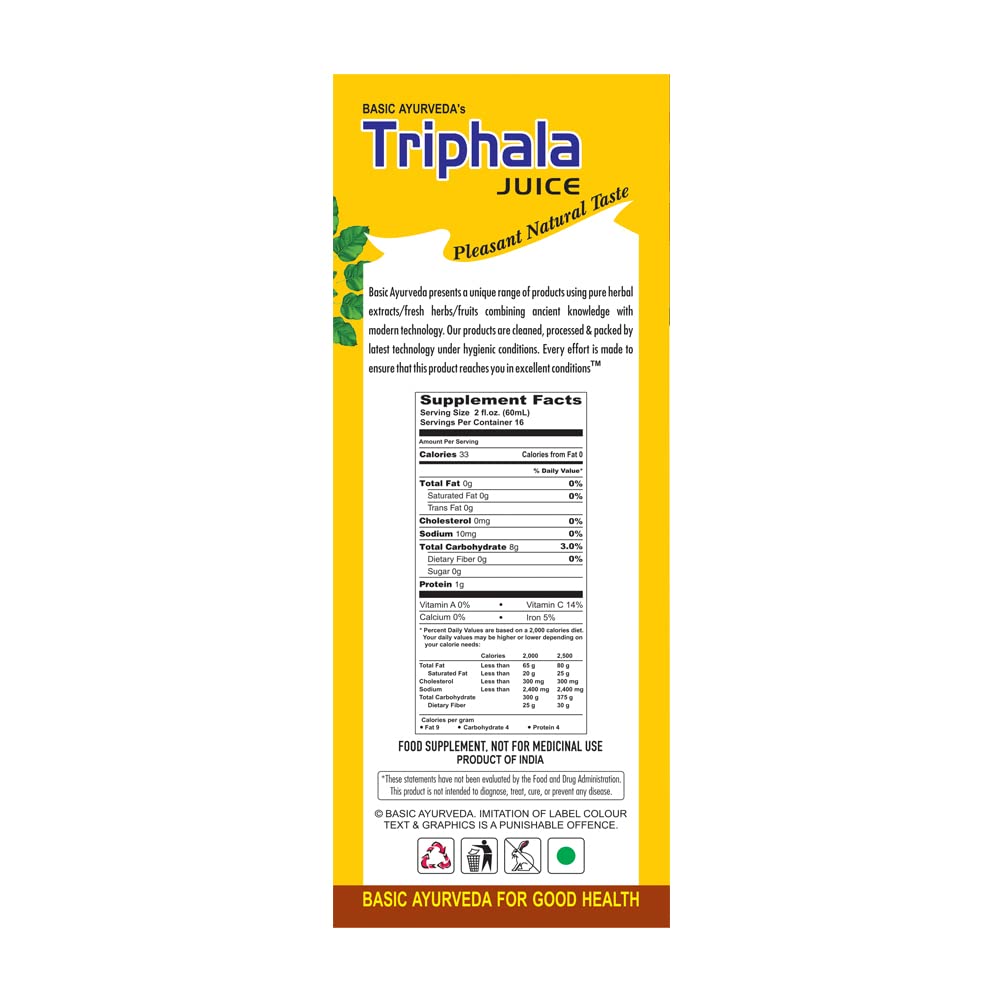 Basic Ayurveda Triphala Juice 960mL