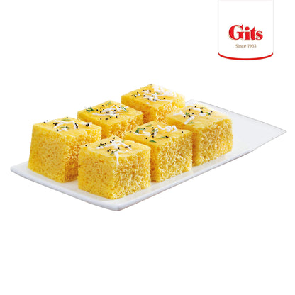 Gits Khaman Dhokla Instant mix 87.5 Oz (Pack of 5X17.5 Oz each) Ready to Cook Indian Breakfast, Snack Meal | 100% Vegetarian, Easy Recipe, No Artificial Colors, Flavors, Preservatives.