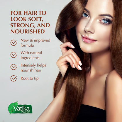Dabur Vatika Naturals Enriched Hair Oil, Natural Moisturizing - Strengthening & Hair Oil Serum for Healthy Scalp, Nourishing Hair Oil for Soft, Manageable, Smooth & Silky Hair From Root to Tip (Argan)