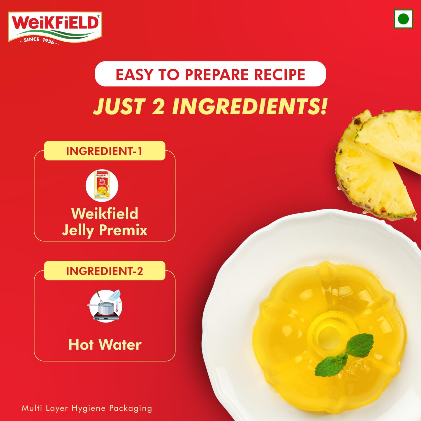 Weikfield Jelly Crystals - Pineapple, 90g