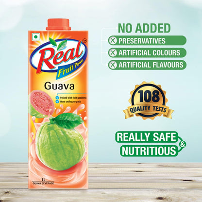 Real Fruit Juice, Guava, 1L (Pack of 2)