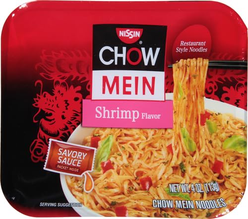 Nissin Microwavable Chow Mein with Shrimp 4 oz
