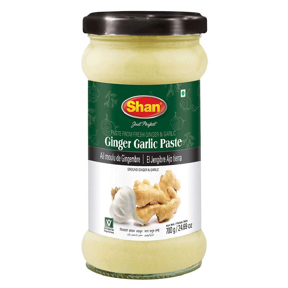 Shan Ginger Garlic Paste 24.69 oz (700g) - Traditional Taste Enhancing Cooking Paste from Fresh Ground Ginger and Garlic  (1.54 Pound (Pack of 1))