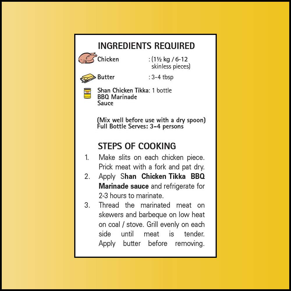 Shan Chicken Tikka Cooking Sauce 12.3oz (350g) - Simmer Sauce for Super Spicy BBQ Marinade - Easy to Cook Delicious Meal at Home - Suitable for Vegetarians