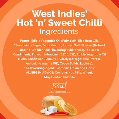 Lay's Lays West Indies' Hot N' Sweet Chilli Chips 28 Gram
