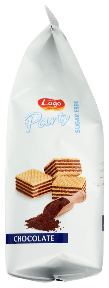 Gastone Lago Party Wafers Chocolate Cream Filling 7.5oz Chocolate Sugar Free