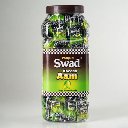 Swad Kaccha Aam Candy, Tangy Raw Mango 150 Toffee Jar