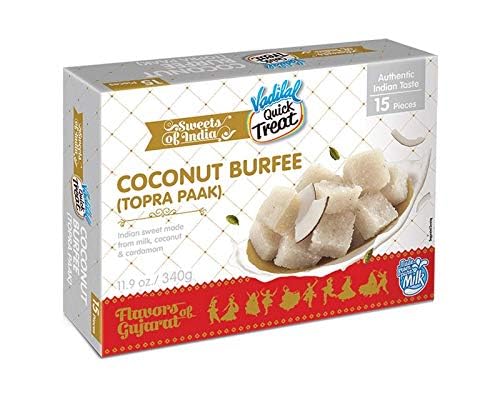 VADILAL MITHAI COCONUT BURFEE 340 GRAMS