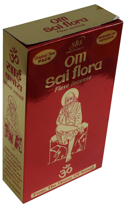 Om Sai Flora Flexo Incense Natural Box 12 Packs