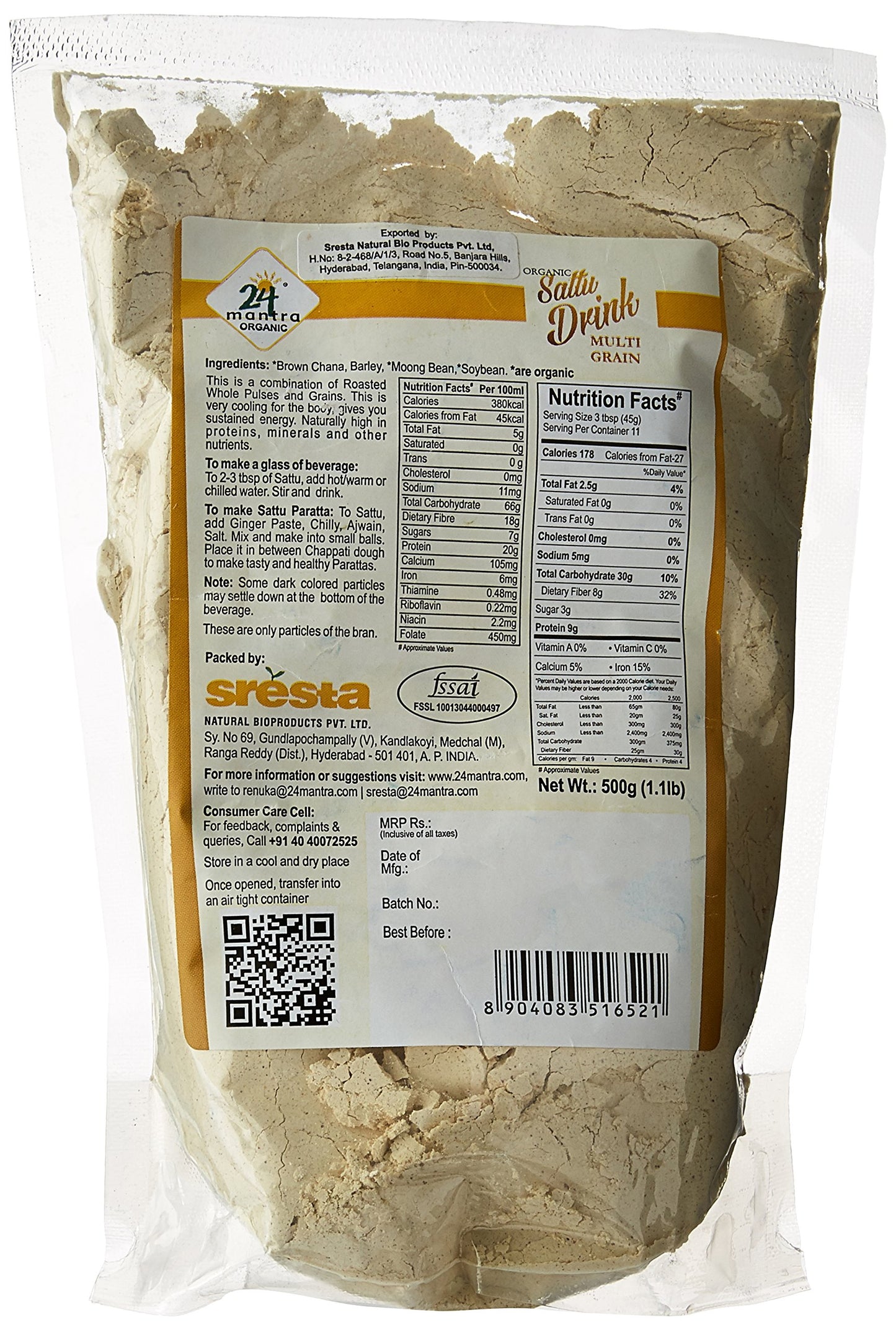 24 Mantara 24 Mantra Organic Chickpea Sweet - 1lb,, ()