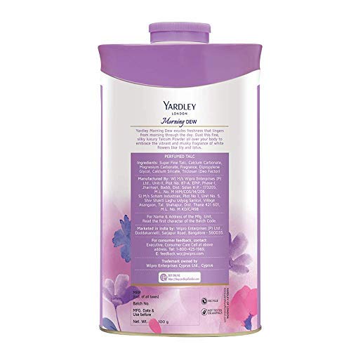 Yardley Morning Dew Talcum Powder 250gm