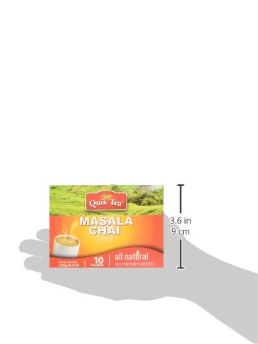 QuikTea Tea Latte, Masala Chai, 8.5 Ounce (Pack of 4) - Indian Tea