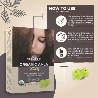 Vedaone Organic Amla Hair Powder 100gm