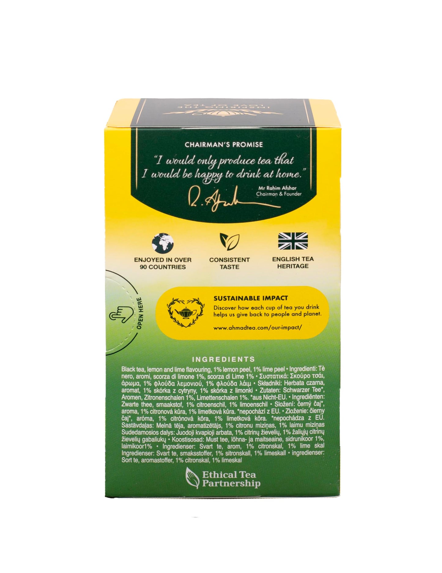 Ahmad Tea Energy- Lemon & Lime Twist Black Tea 20 teabags