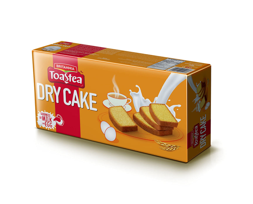 BRITANNIA Toastea Dry Cake 10.75oz (300g) - Biscotte De Semoule - Delightfully Smooth, Soft and Delicious Cake - Breakfast & Tea Time Snacks (Pack of 1)