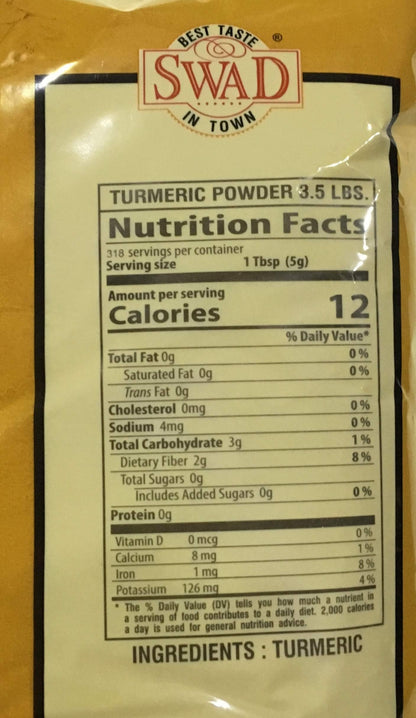 Swad Turmeric Powder 56 Oz - Indian Spices