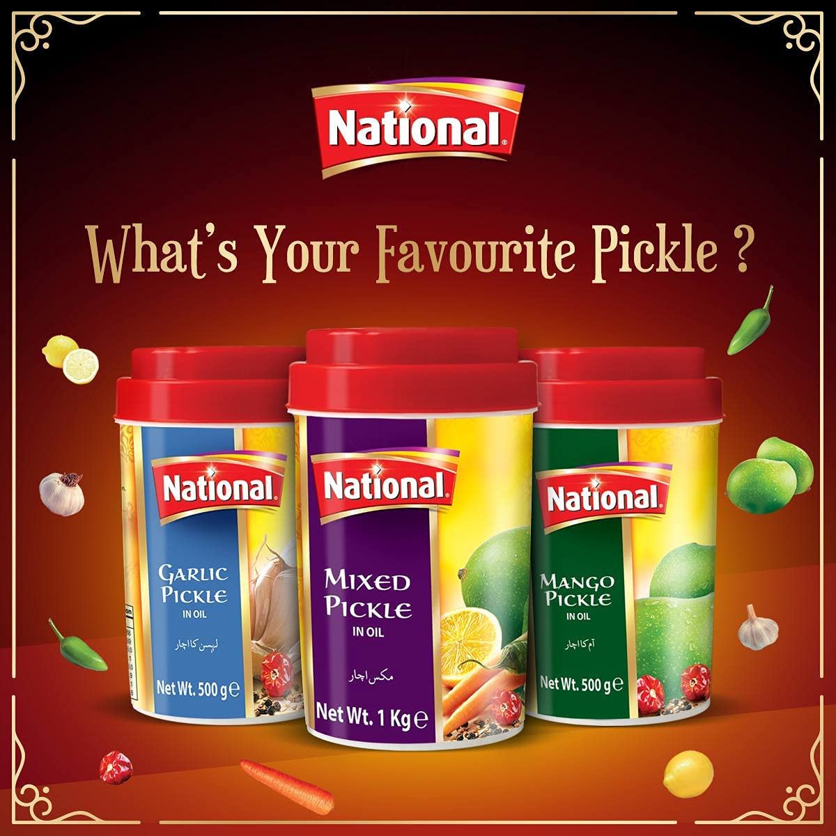 National Mixed Pickle 320 gms - Pickles & Paste