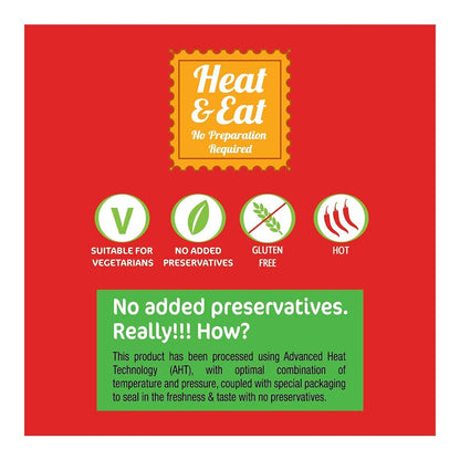 MTR Ready to Eat Just Heat and Eat | No Preparation | No additives | Gluten Free | Pack of 5 | Sambar Rice 300gms