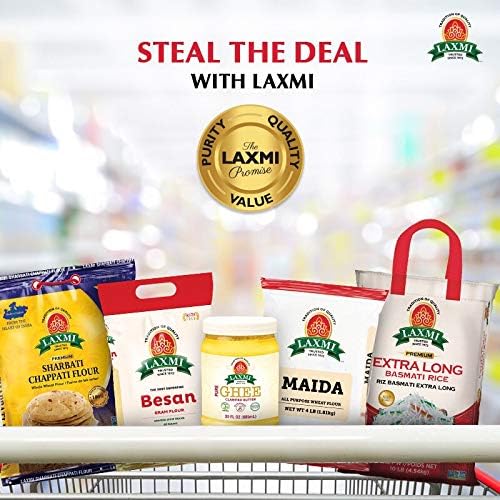 Laxmi Organic Sona Masoori Rice, All Natural, Organic Ingredients, No Cholesterol, USDA Organic, Vegetarian (10lbs)