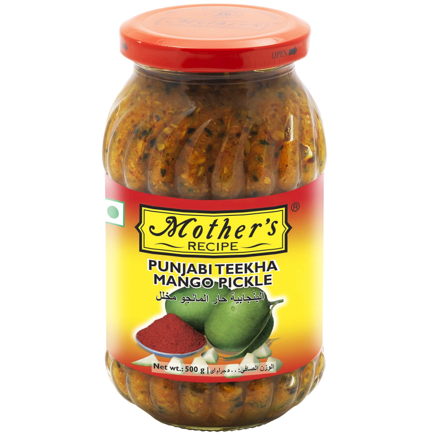 Mother's Recipe Punjabi Teekha mango Pickle 500 gms - Indian Pickles
