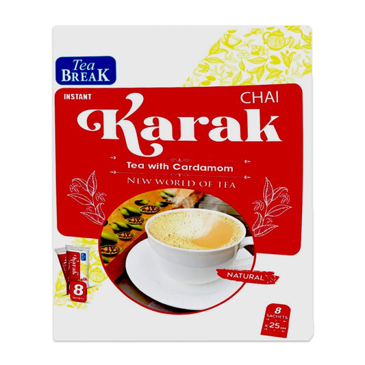 Tea Break Instant Tea with Milk & Cardamom Chai Karak - 25 gmX8 Sticks