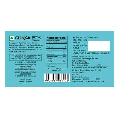 Girnar Detox Green Tea - Desi Kahwa (36 Tea Bags)